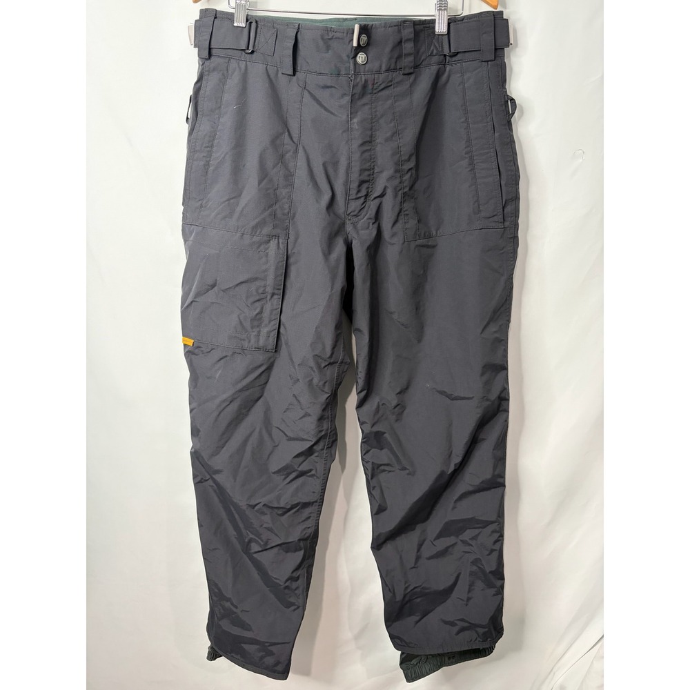 Burton Tactic Snowboard Pants Mens Large Charcoal Gray Cargo Ski Winter T-Series